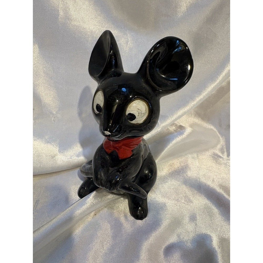 Vintage Black Big Ear Mouse Figurine